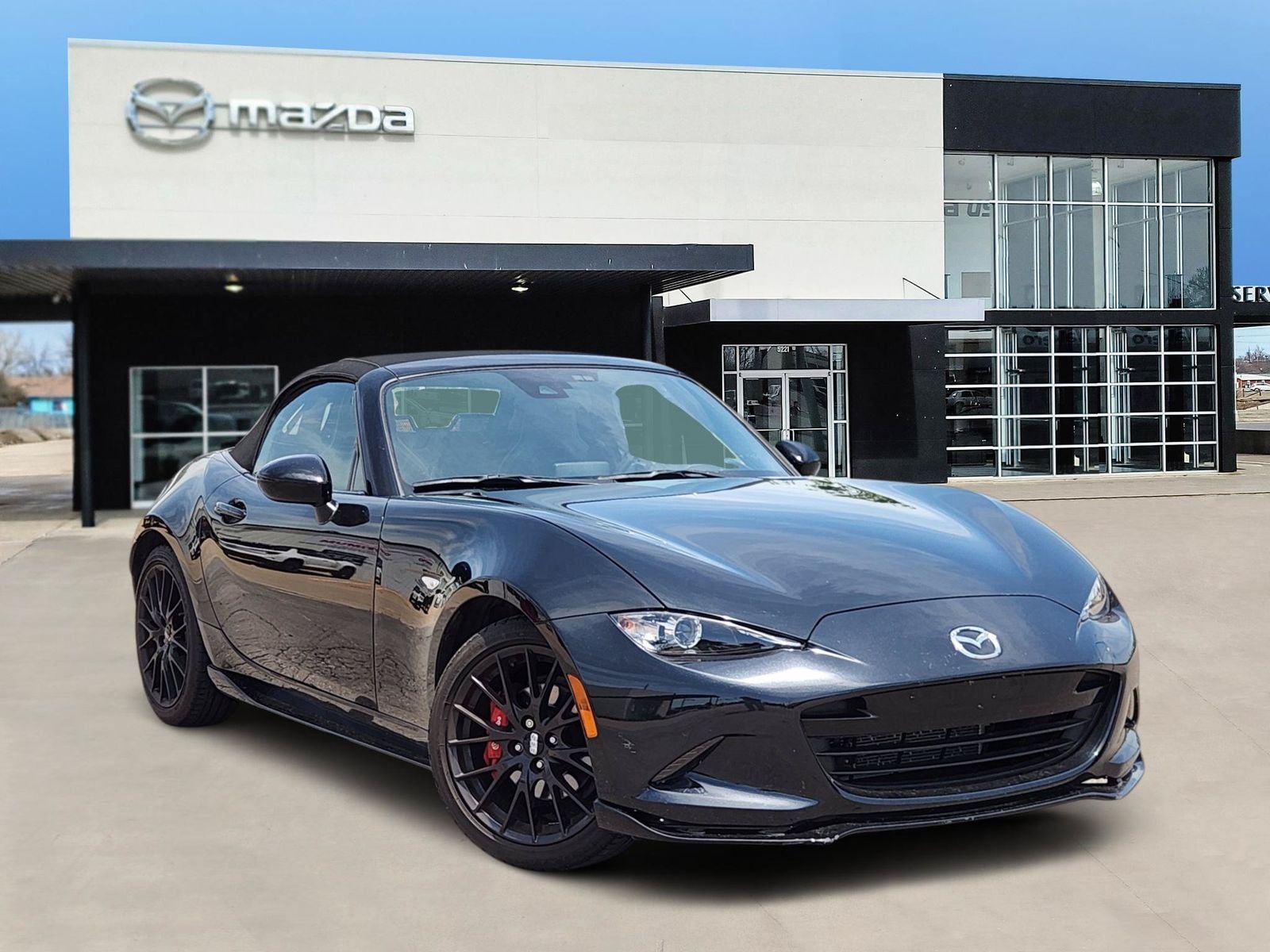 2023 Mazda Mazda MX-5 Miata Club in Jet Black Mica — front three-quarter view