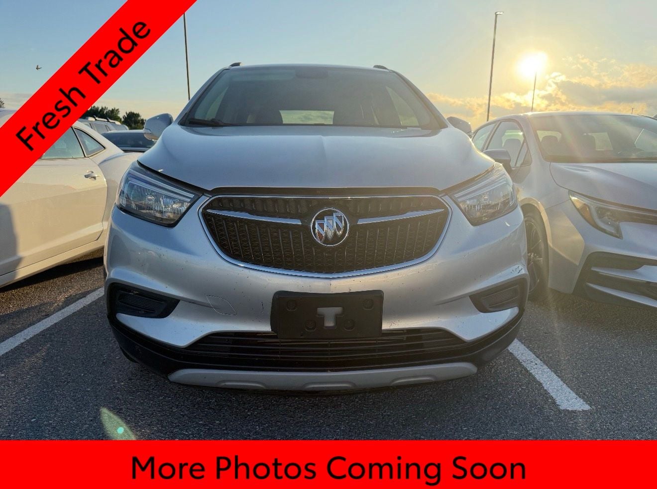 2018 Buick Encore Preferred in Quicksilver Metallic — front three-quarter view