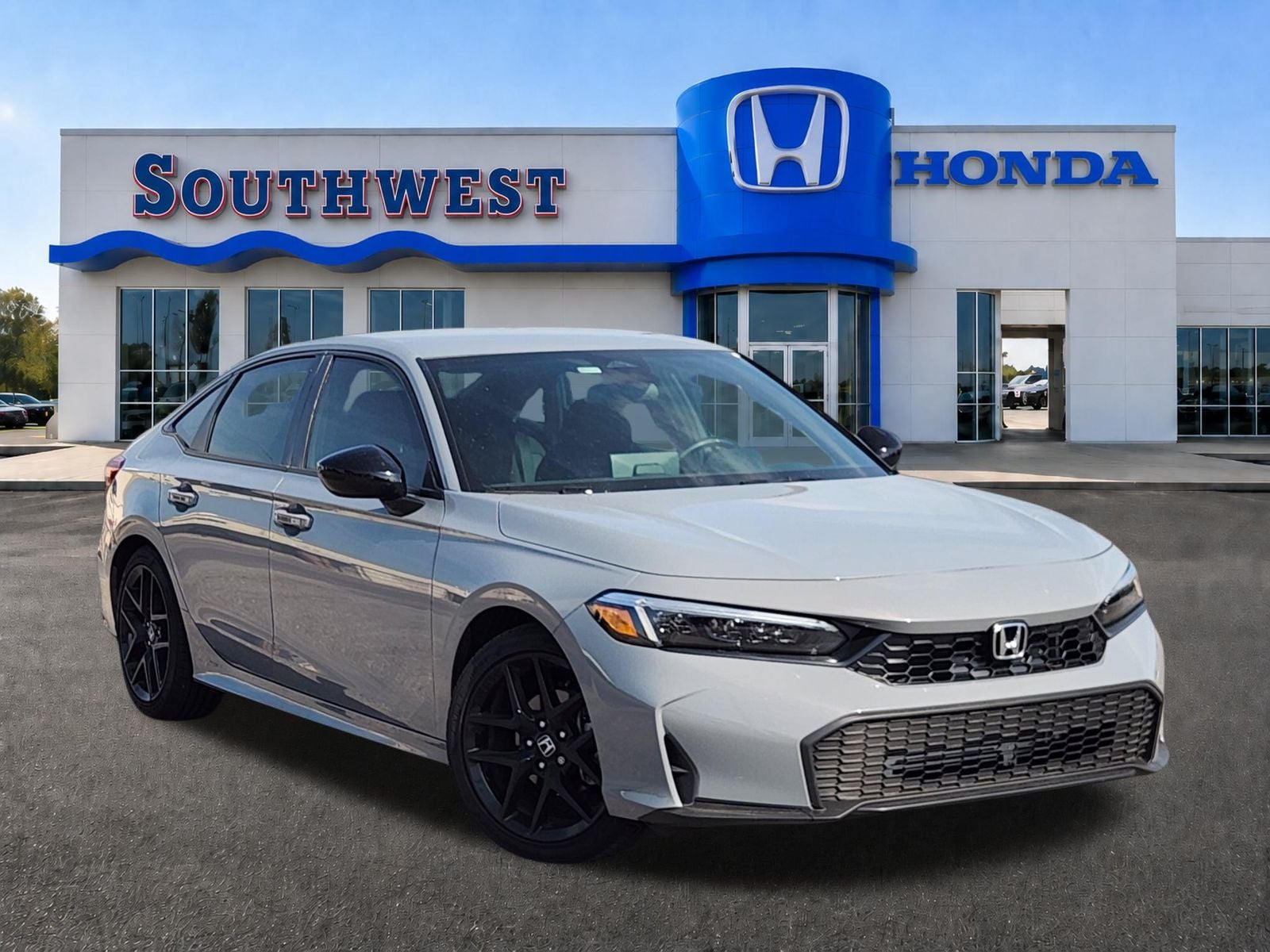 2026 Honda Civic Sport in Urban Gray Pearl — front three-quarter view